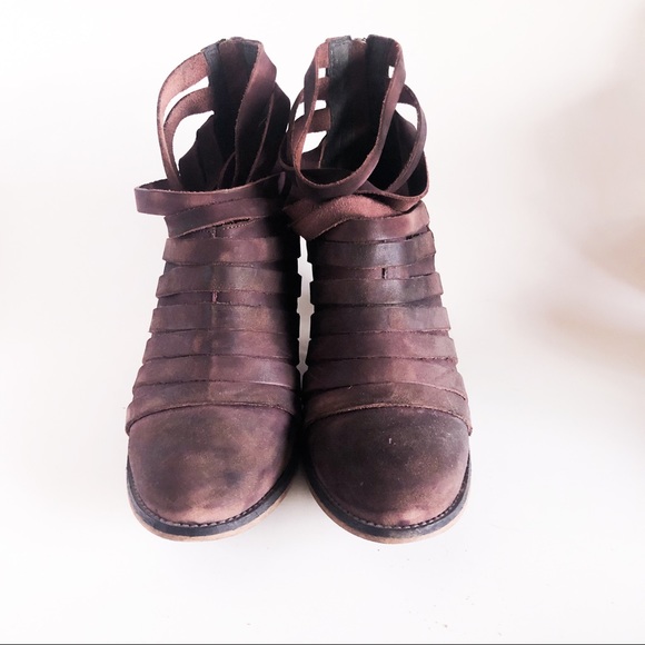 Free People Strappy Ankle Boots 9.5 - Picture 3 of 9